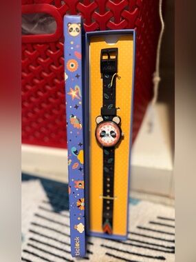 Djeco Ticlock Kids Panda Face Watch
